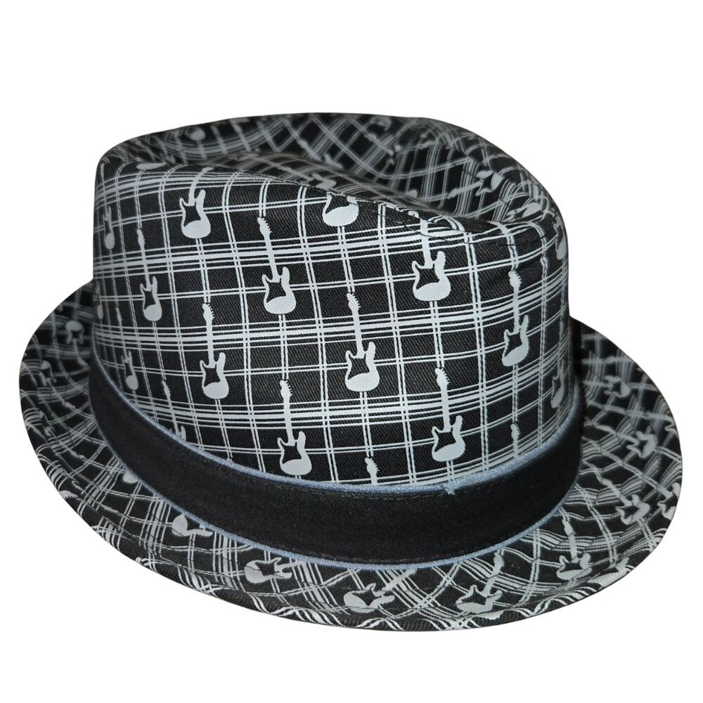 Fender Axe Plaid Fedora Black Medium NWT